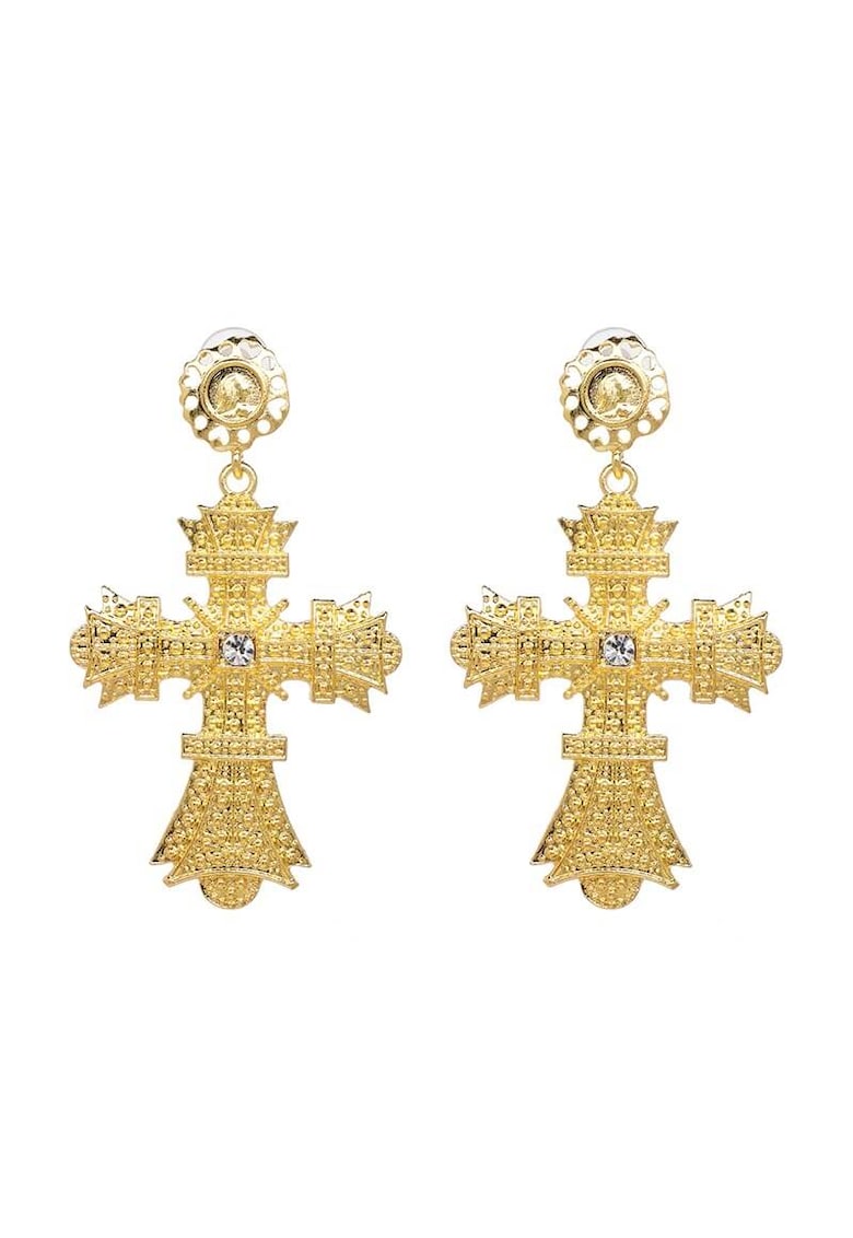 Cercei cruce Aliisi C1 - Aliaj metalic - Auriu