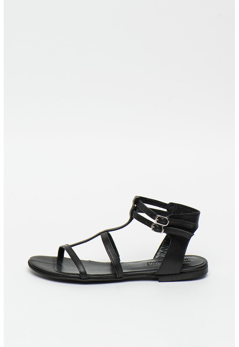 Sandale de piele cu bareta T