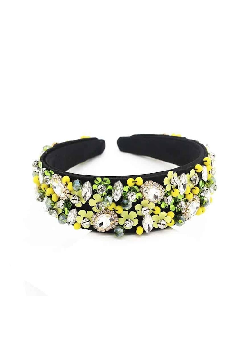 Bentita cu pietre Cathalin -  Textil - Galben