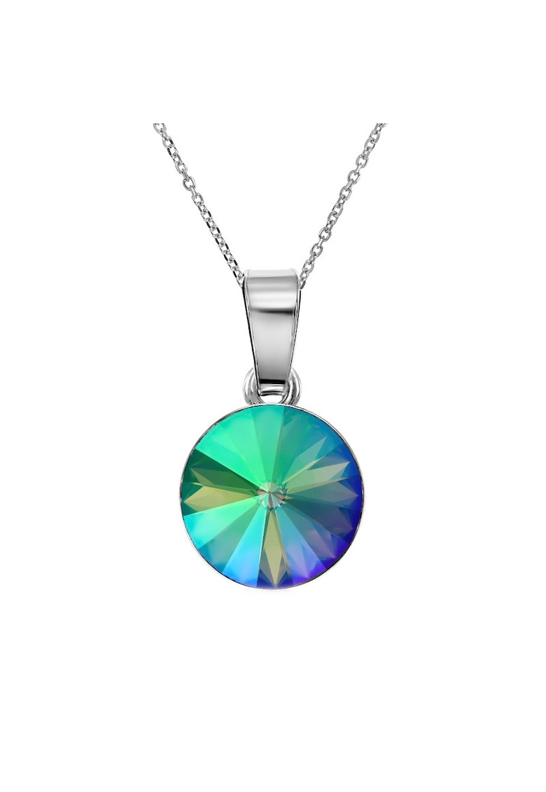 Colier Argint 925 placat cu rodiu cu Cristale Swarovski® Rivoli 10mm - Multicolor