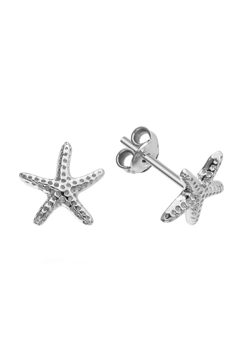 Cercei Argint 925 placat cu rodiu Starfish 10mm Surub