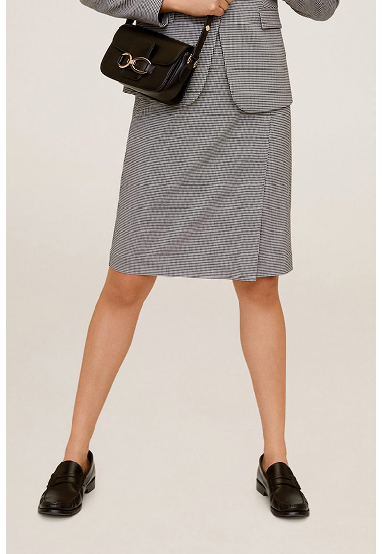 Fusta cu model houndstooth Borecuad