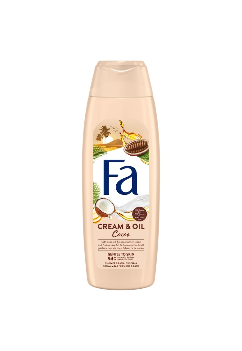 Spuma de baie si dus Cream & Oil Cacao – 750 ml Fa imagine noua