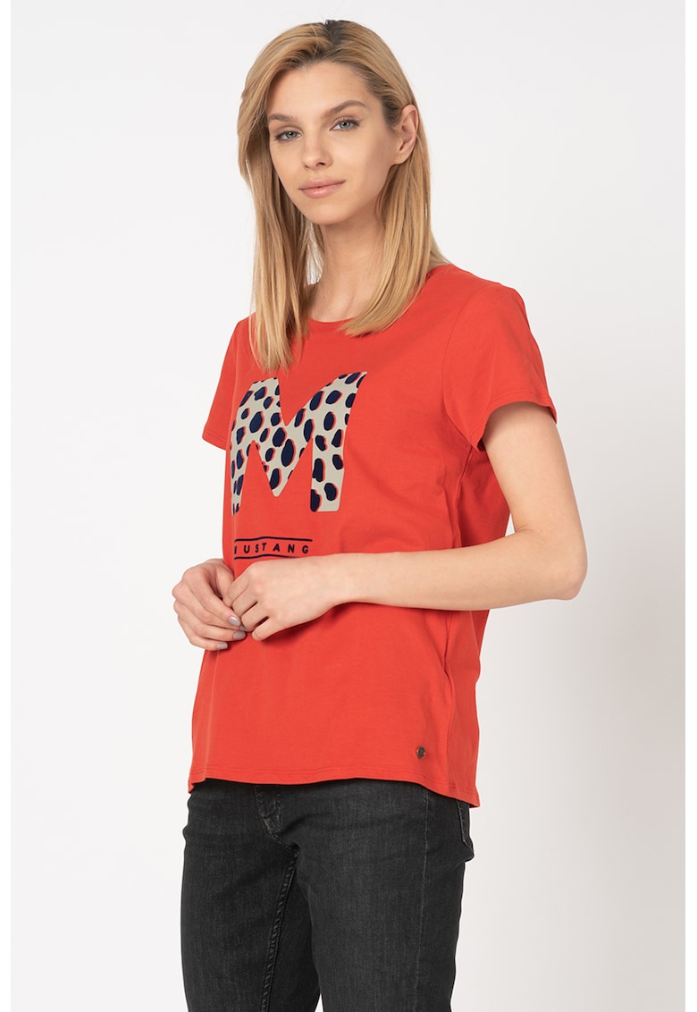 Tricou cu aplicatie logo din catifea Alina