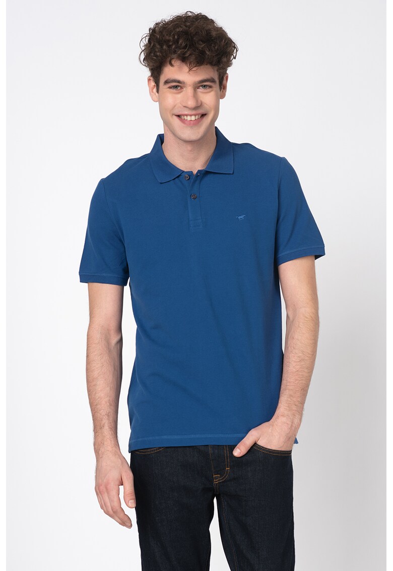 Tricou cu guler polo si detaliu cu broderie 1