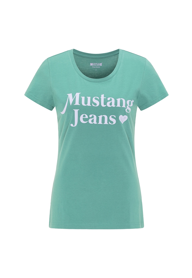 Tricou cu imprimeu logo 1 - Verde menta