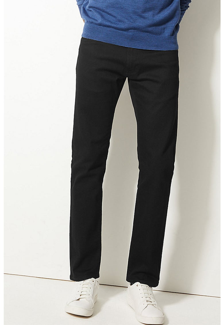 Blugi slim fit cu 5 buzunare