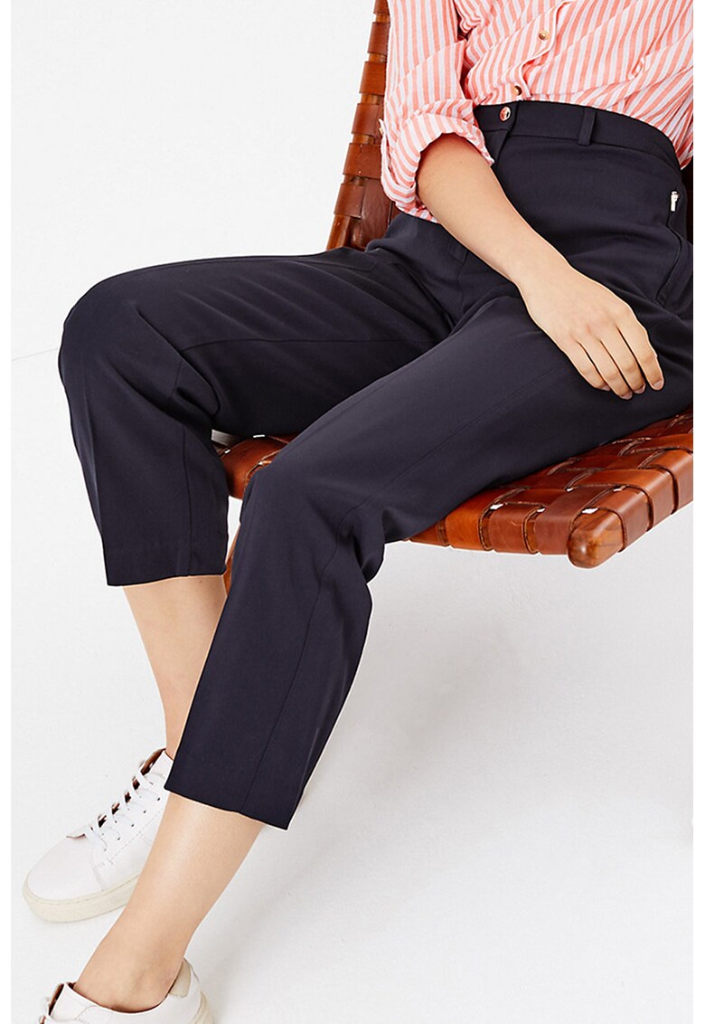 Pantaloni cu croiala dreapta si talie medie fashiondays.ro imagine noua