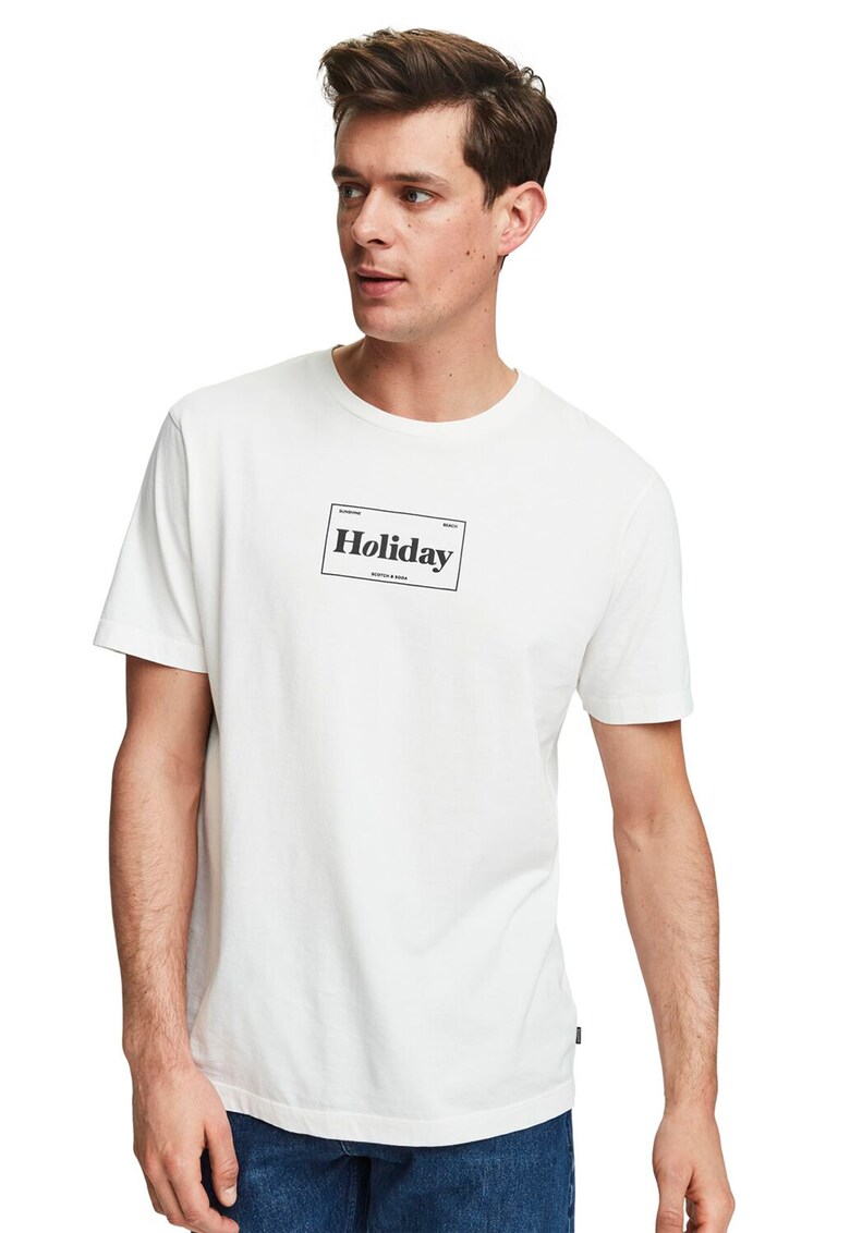 Tricou cu imprimeu grafic si text