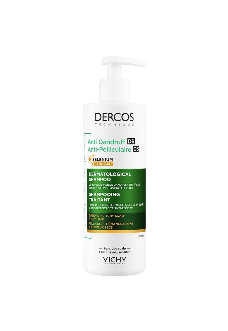 Sampon anti-matreata Dercos par uscat - 390 ml
