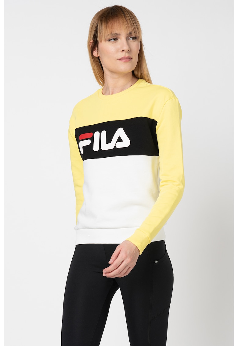 Bluza sport cu model colorblock si logo Leah