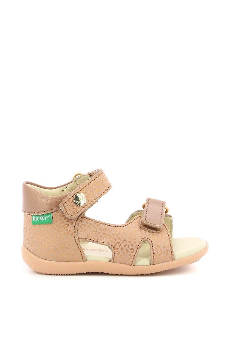 Sandale din piele cu animal print