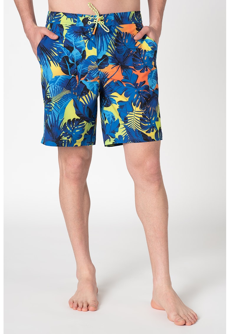 Pantaloni scurti de baie cu imprimeu tropical