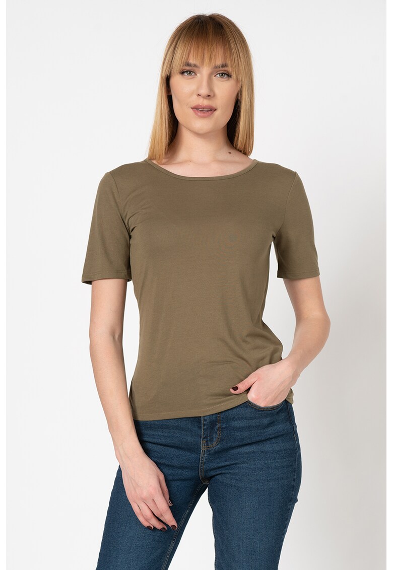 Tricou din jerseu cu margele de lemn Frosty Tricou din jerseu cu margele de lemn Frosty