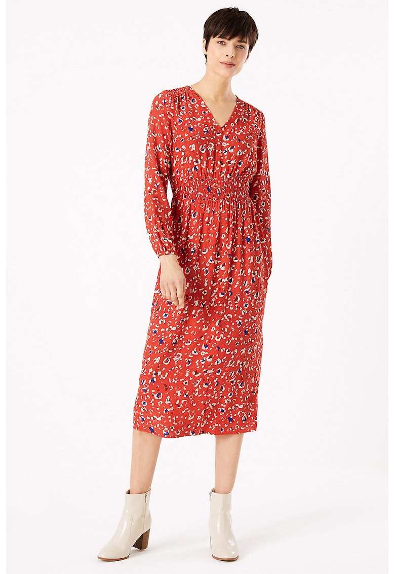 Rochie midi cu model abstract