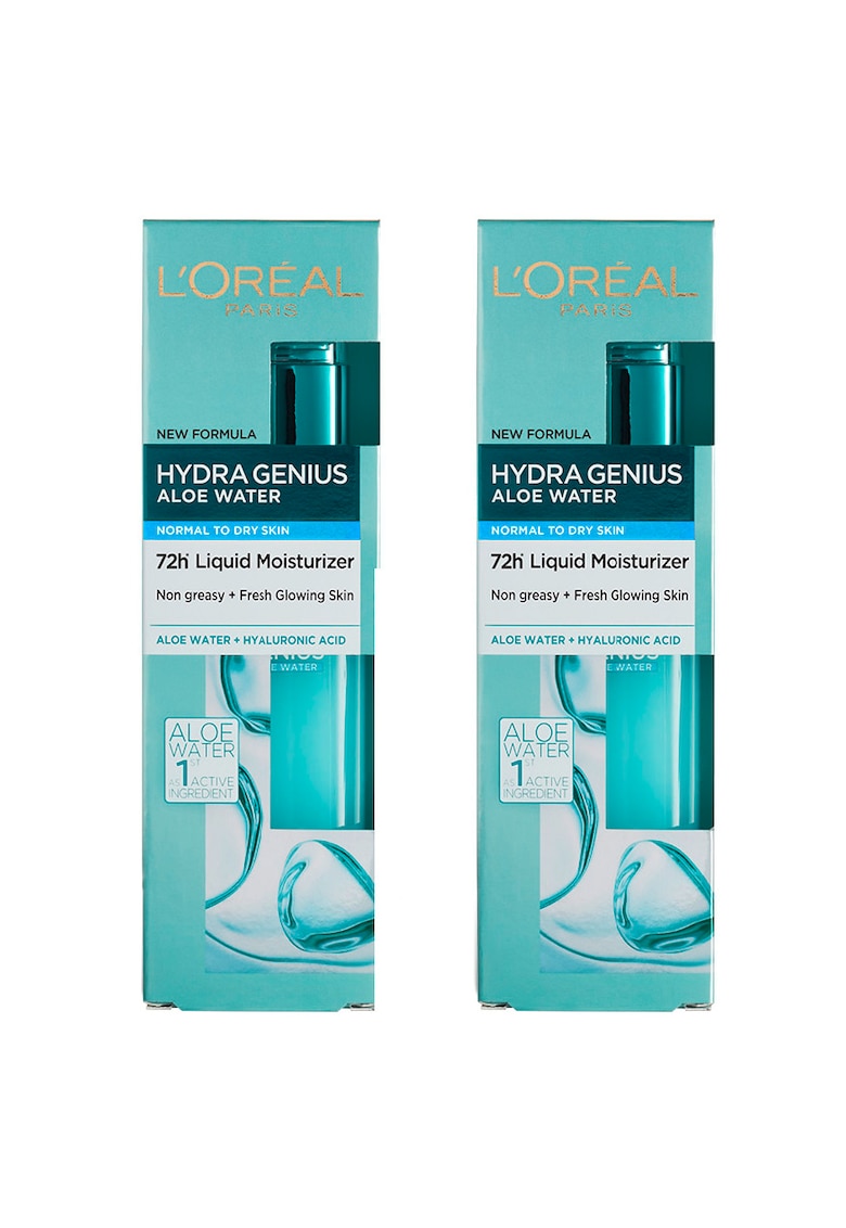 Set : 2x Crema de zi fluida Hydra Genius pentru ten normal-uscat - 70 ml