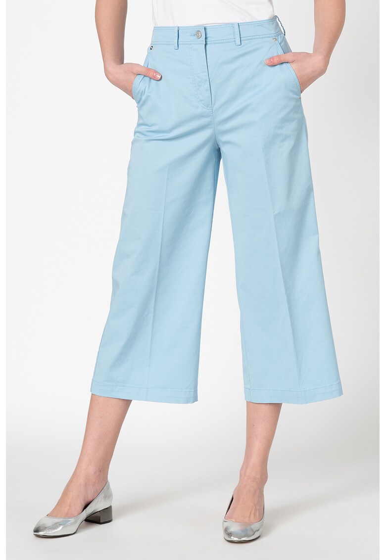 Pantaloni culotte cu buzunare oblice