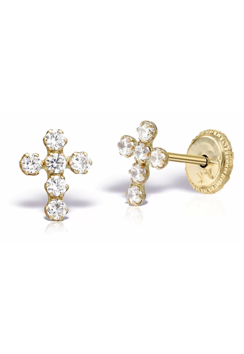 Cercei copii - aur 14 KT - inchidere cu protectie