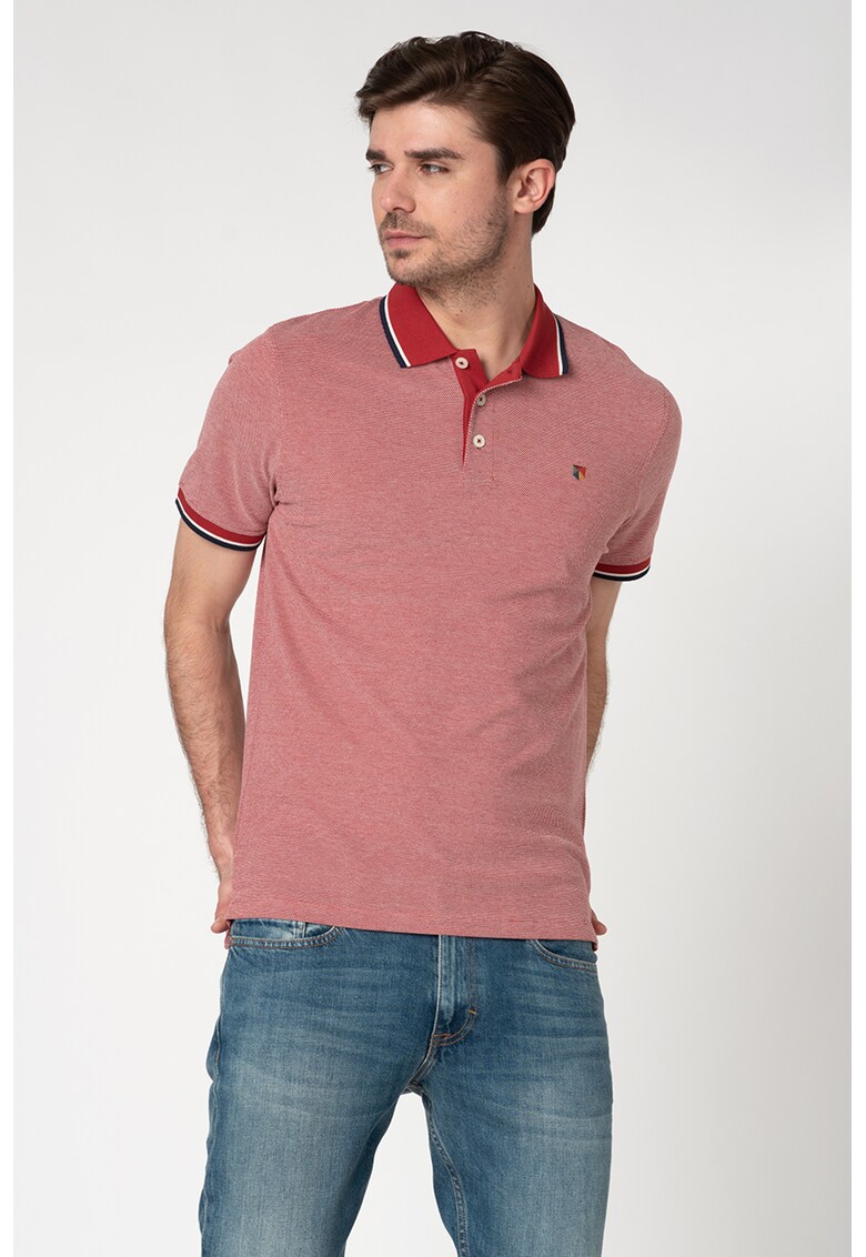 Tricou polo din material pique Bluwin