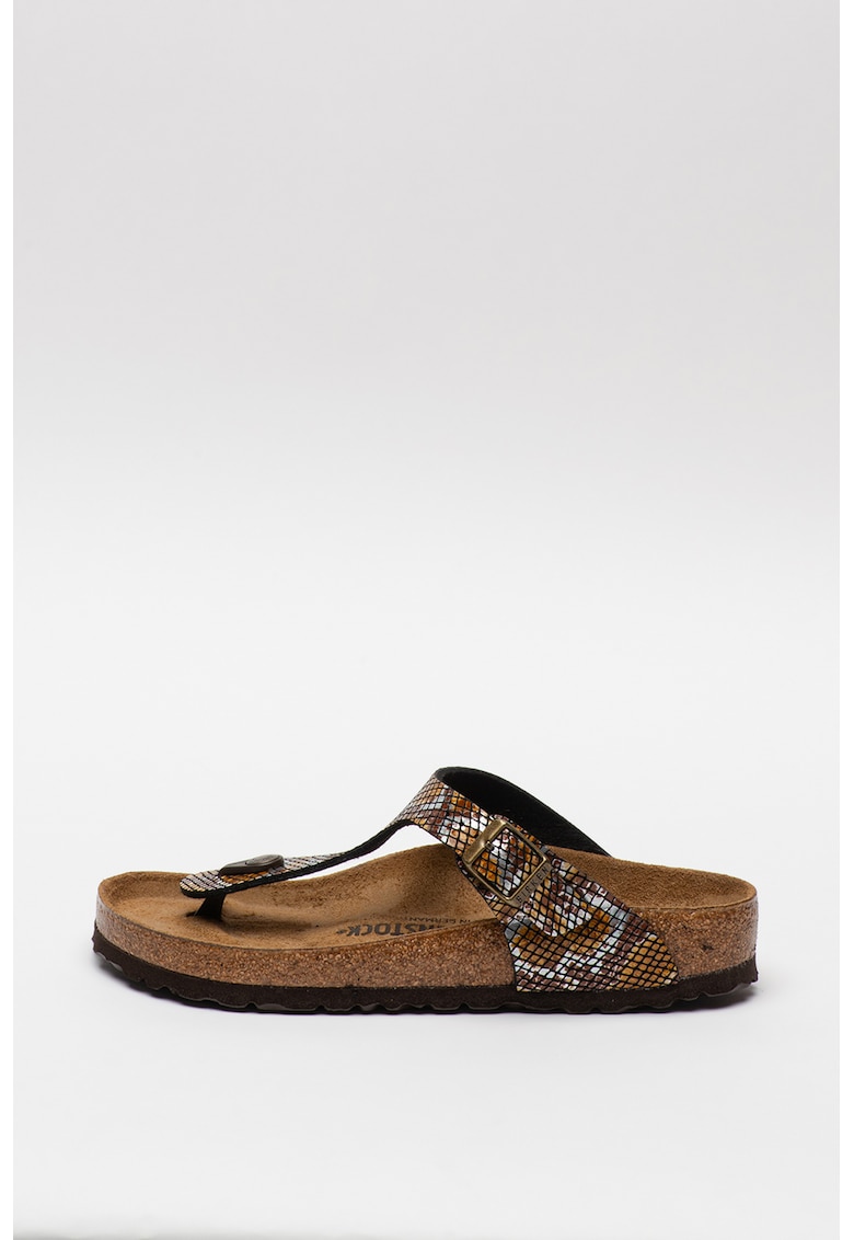 Papuci regular fit de piele ecologica Gizeh