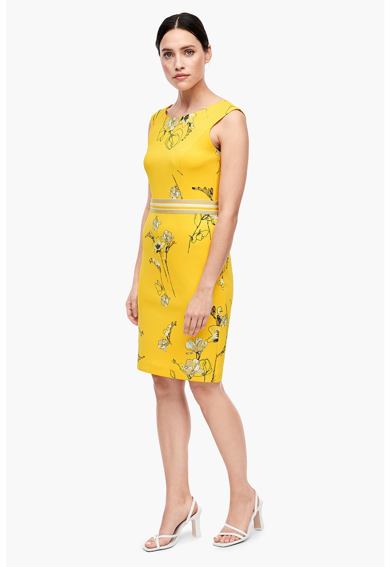 Rochie dreapta cu imprimeu floral