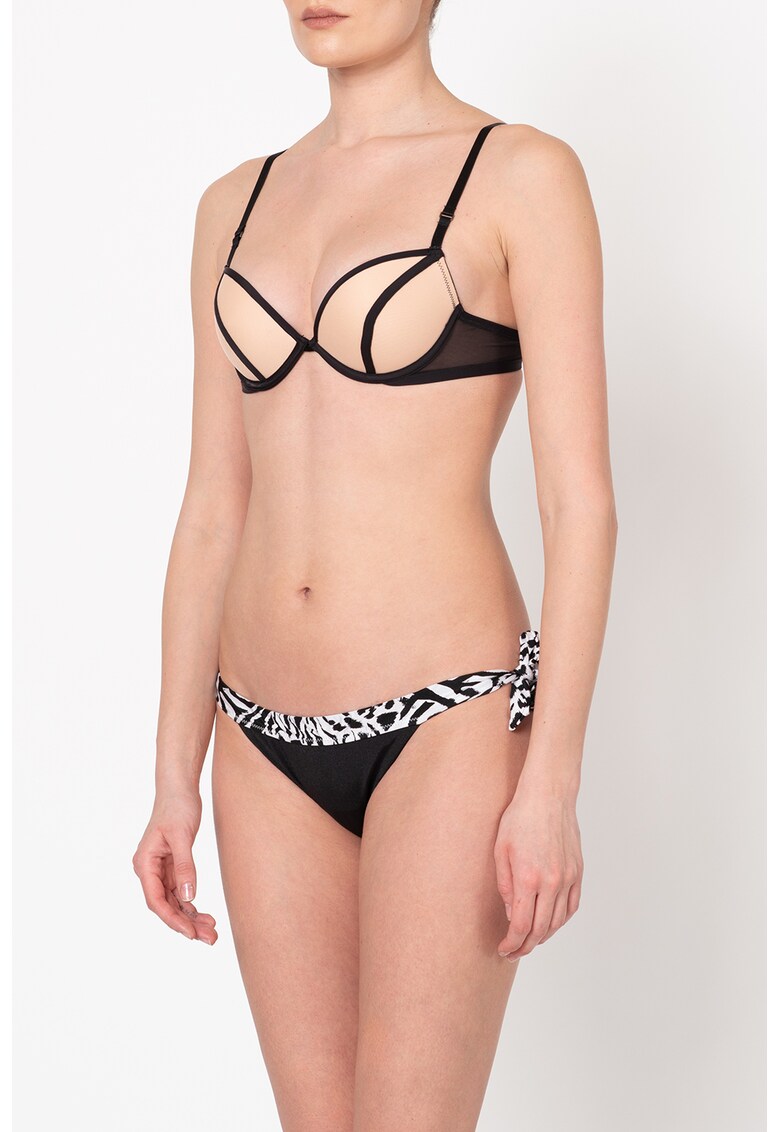 Sutien push-up cu insertii din plasa