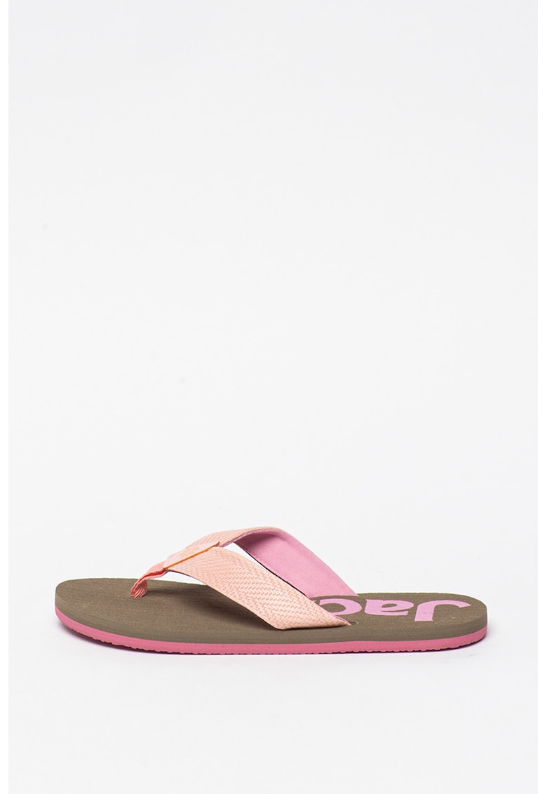 Papuci flip-flop cu imprimeu logo contrastant Eezy