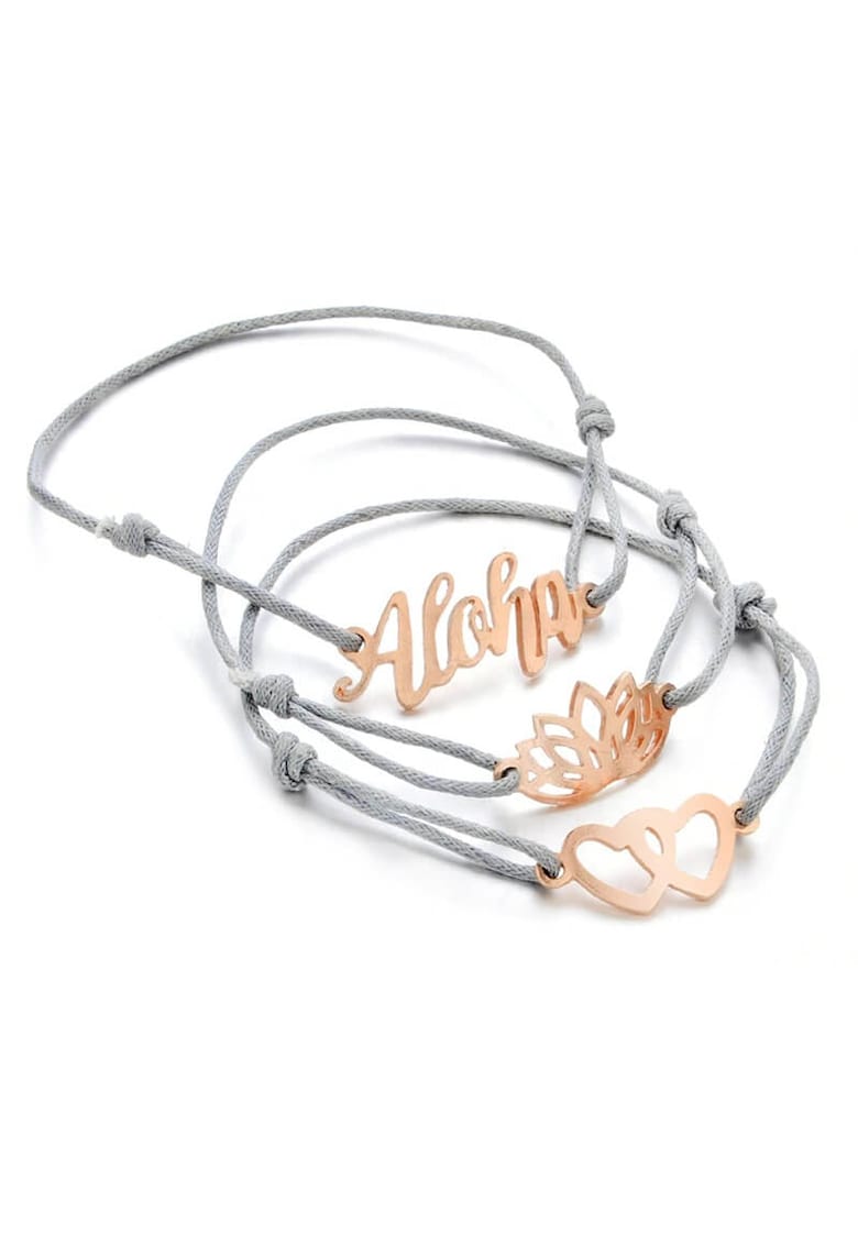 Set 3 bratari Amaia C6 - Aliaj metalic - Auriu