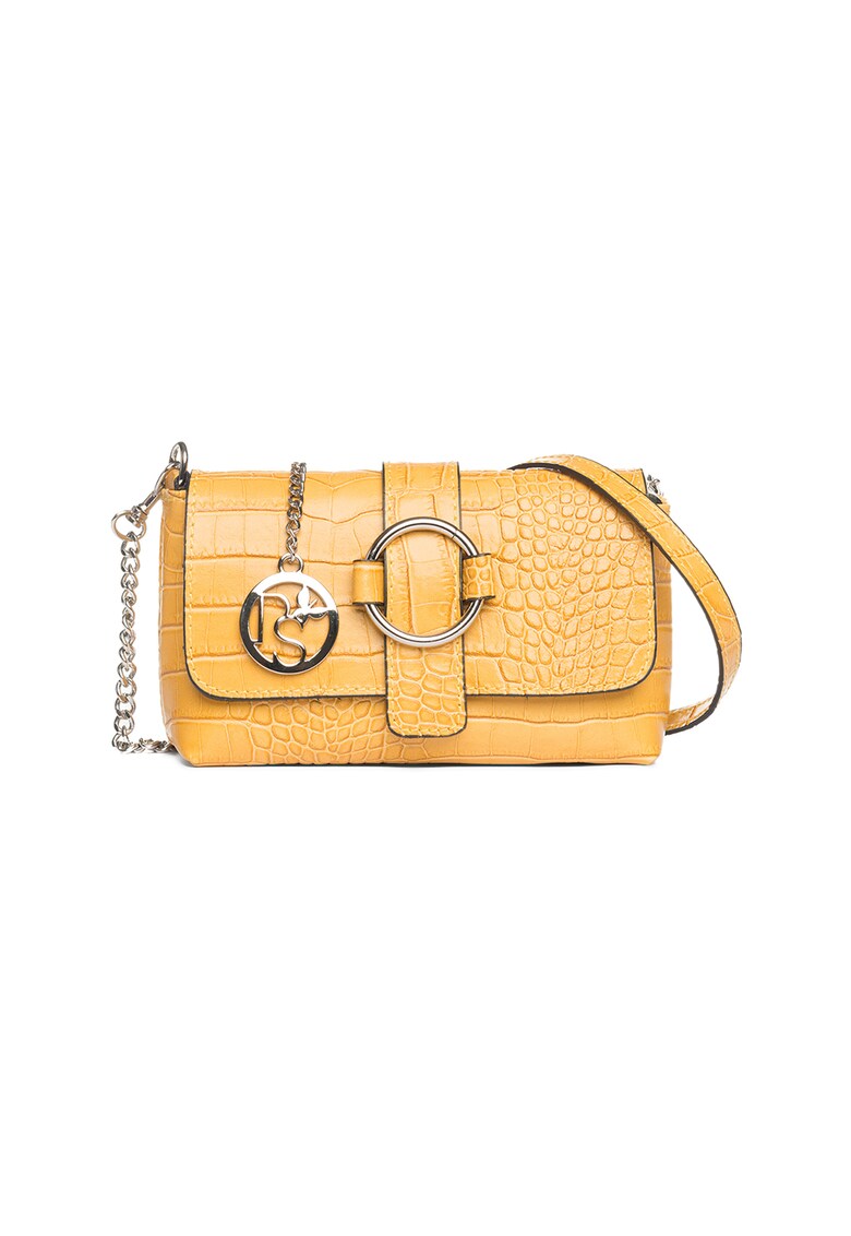 Geanta crossbody din piele cu aspect de piele de crocodil Monte Soro