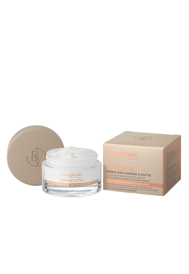 Crema de fata pentru zi si noapte imbogatita cu pluridifence® - peptide si ceramide vegetale - Aminovita - 50 ML - Crema de fata pentru zi si noapte imbogatita cu pluridifence® - peptide si ceramide vegetale - Aminovita - 50 ML -