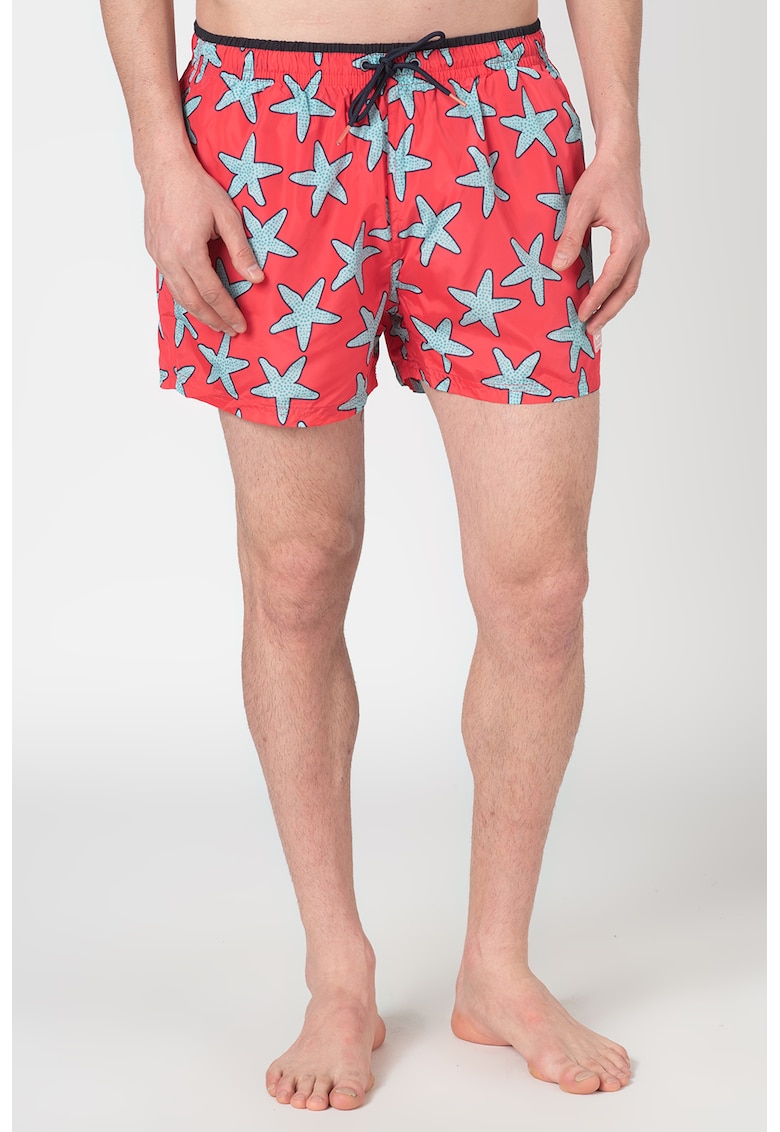 Pantaloni scurti de baie cu snur Dylan - Coral