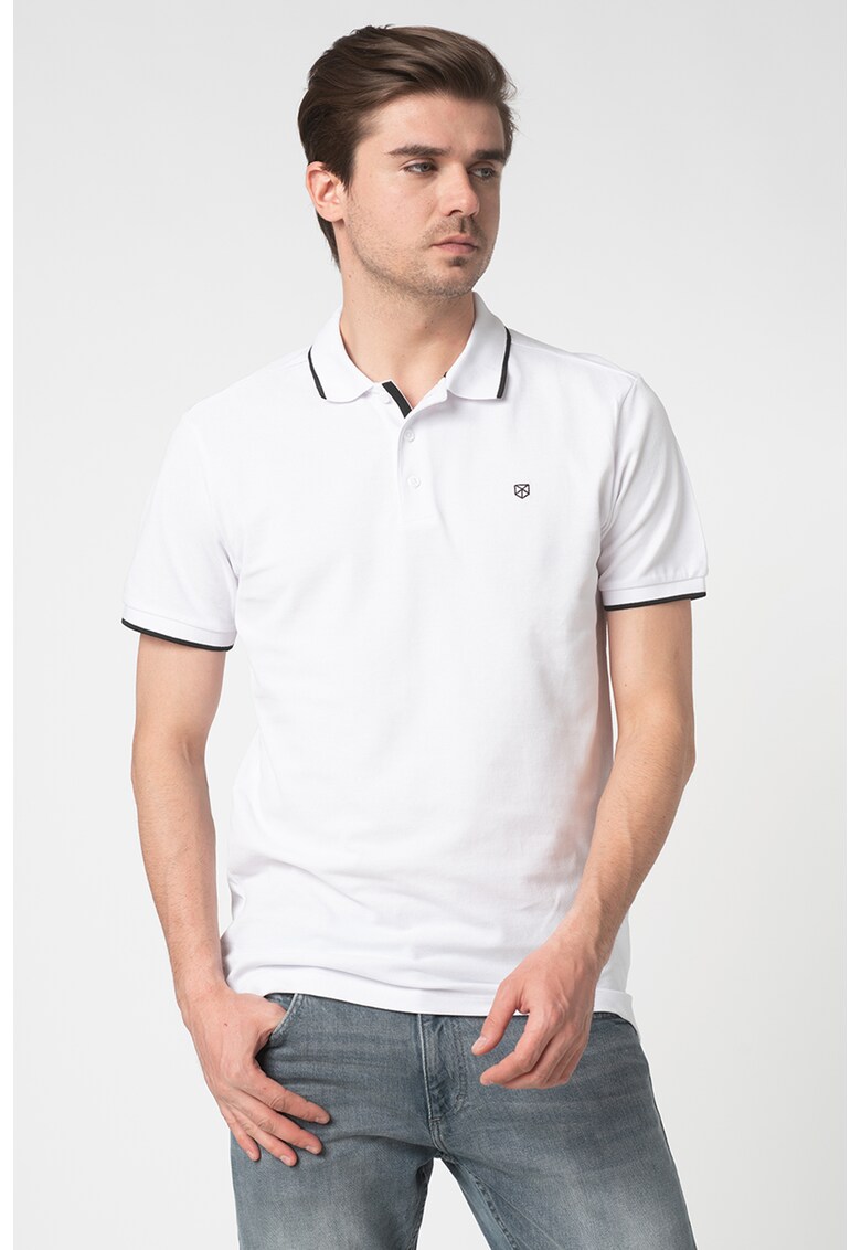 Tricou polo regular fit din material pique Axel