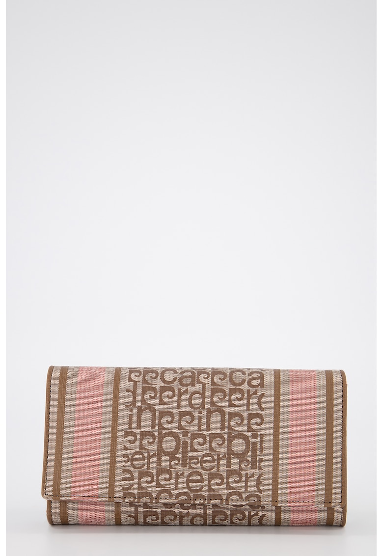 Portofel texturat cu detalii cu monograma