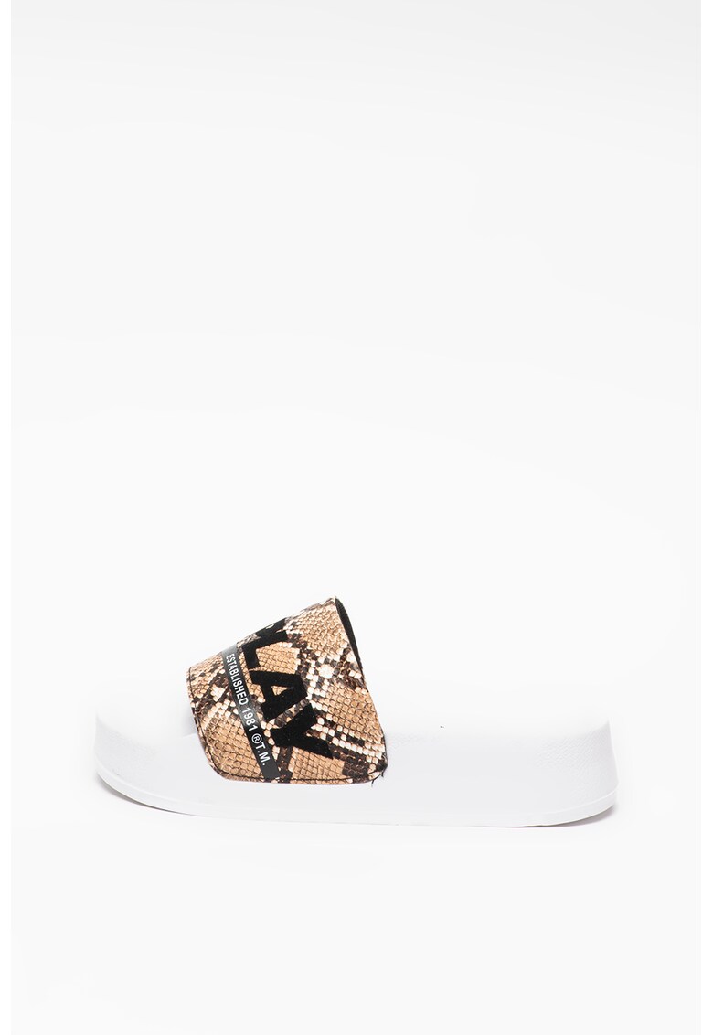 Papuci cu model piele de reptila