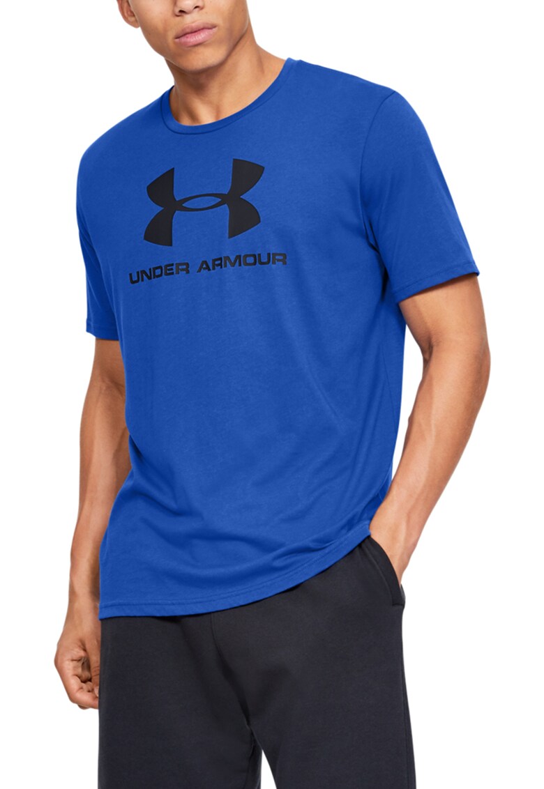 Tricou cu imprimeu logo - pentru fitness 1329590