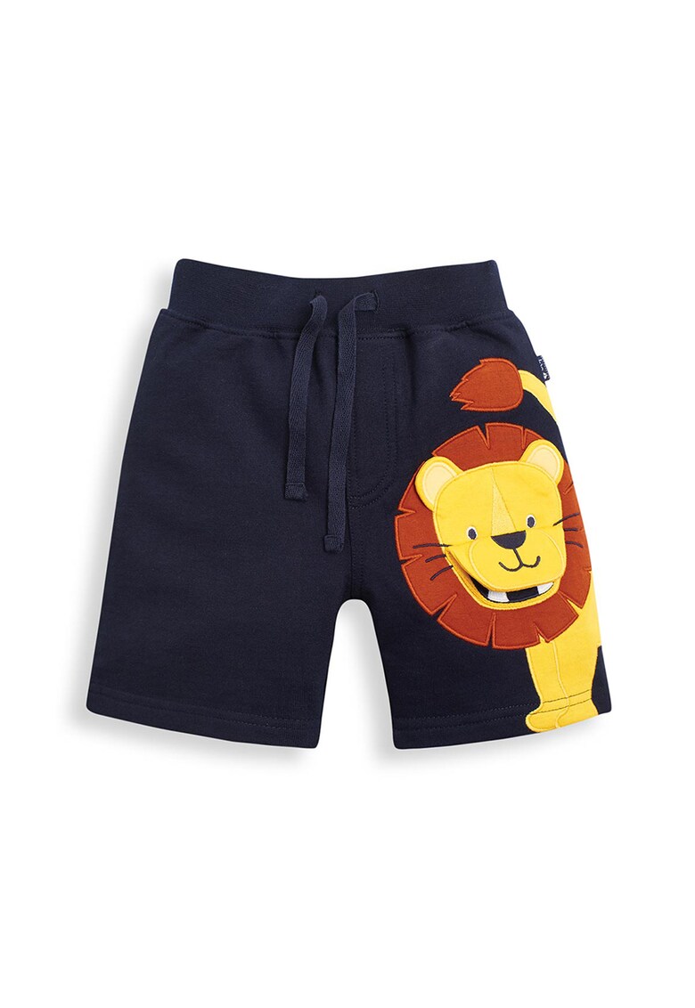 Pantaloni scurti din jerseu cu model cu leu si talie elastica