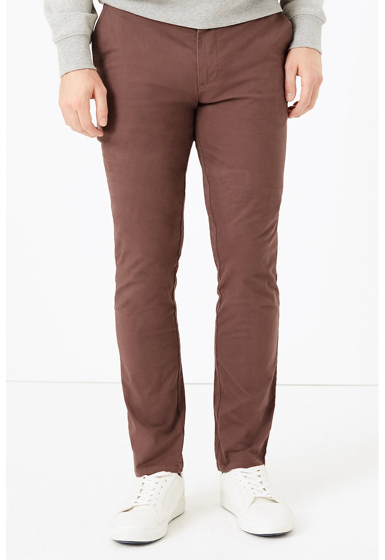 Pantaloni chino slim fit elastici