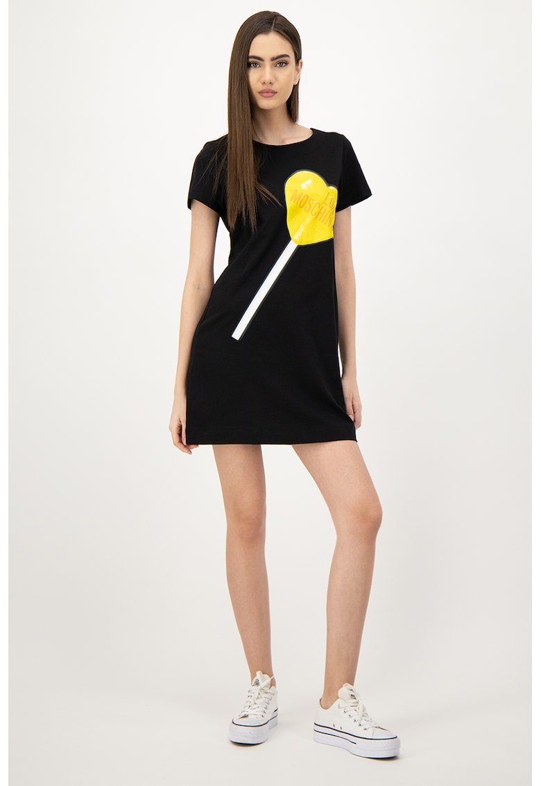 Rochie-tricou mini cu imprimeu