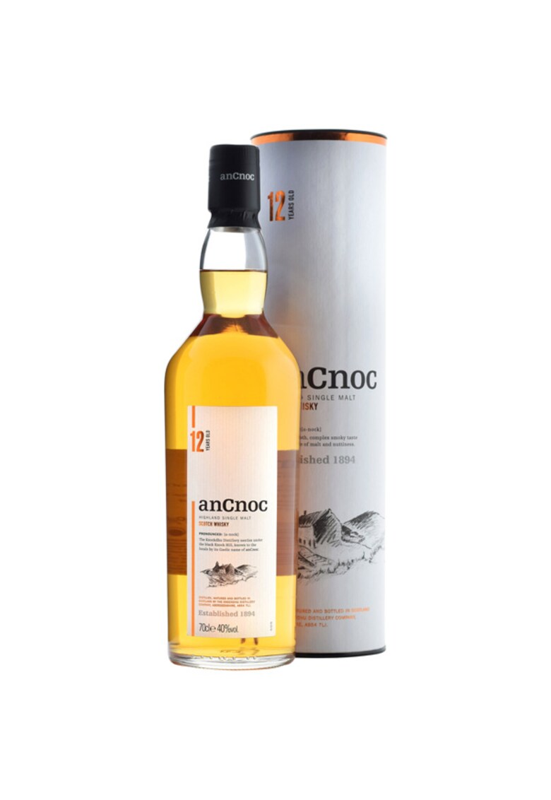 Whisky Ancnoc 12 YO - Single Malt 40% - 0.7l