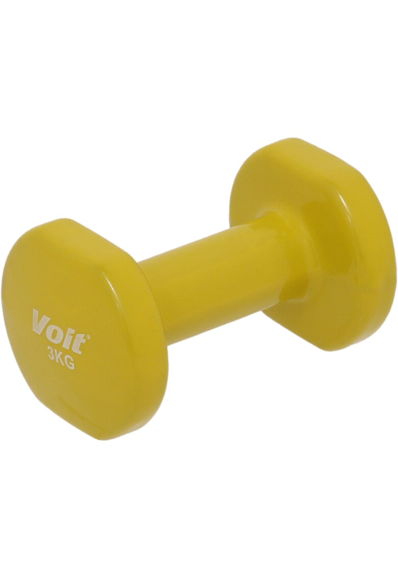  Gantera fitness - Voit - coating vinil - 3 kg - culoare galben 
