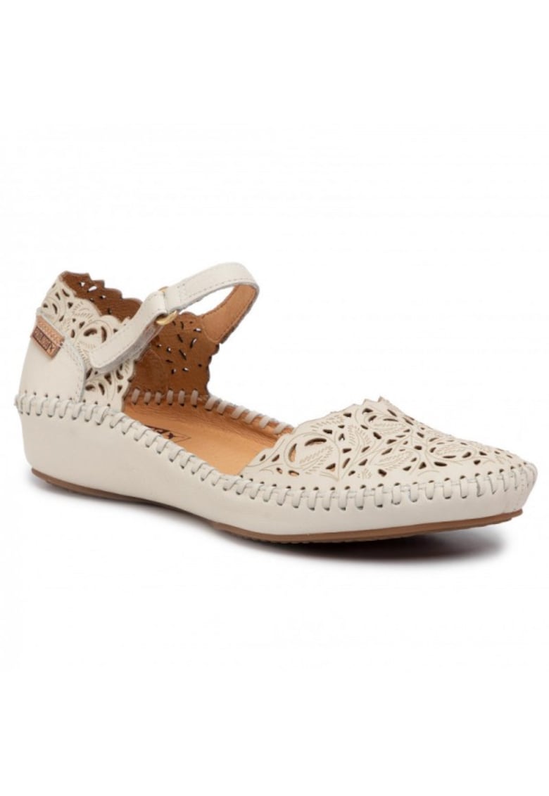 Pantofi Albi perforati piele naturala 655-0906 - Pikolinos - imagine 1