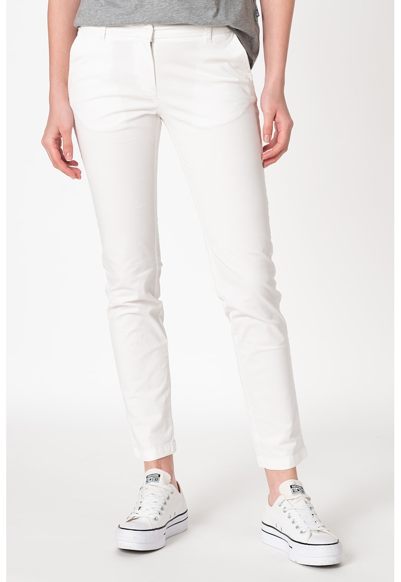 Pantaloni cu buzunare oblice Meridian - Alb