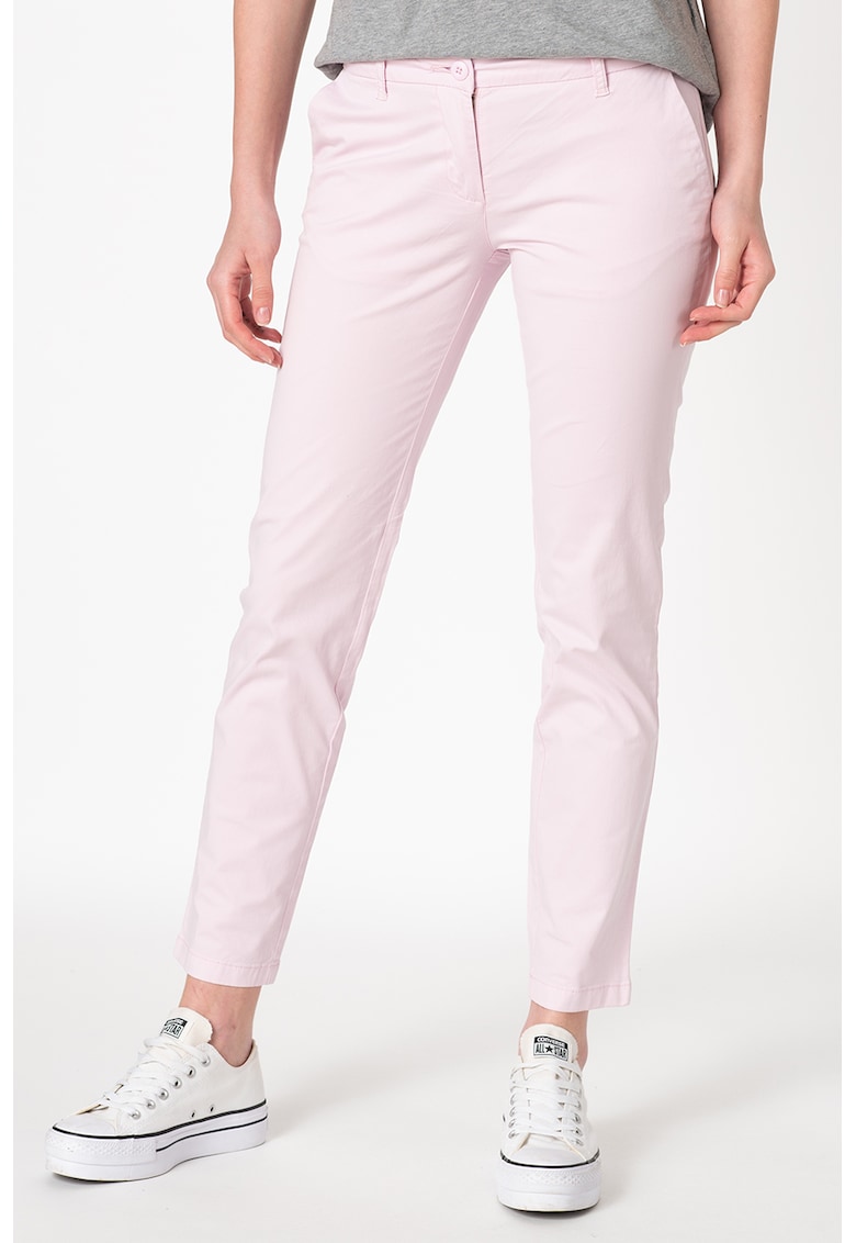 Pantaloni cu buzunare oblice Meridian - Roz pastel