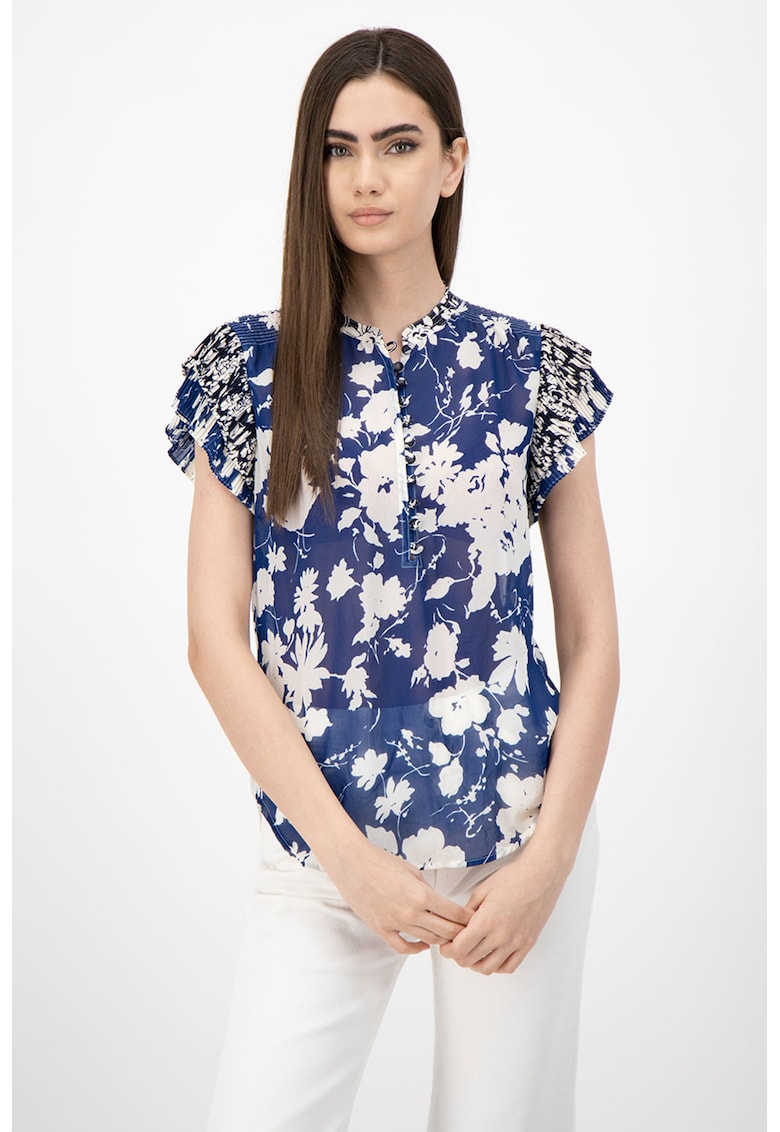 Bluza semitransparenta cu imprimeu floral