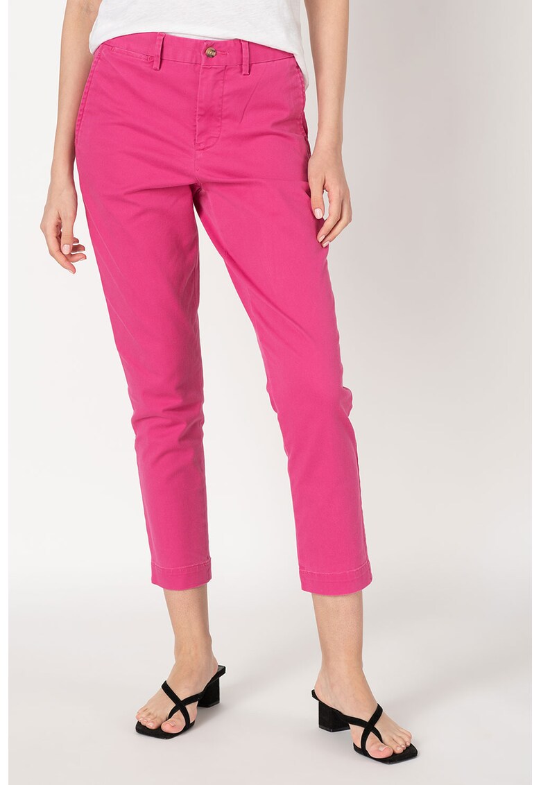 Pantaloni crop cu buzunare