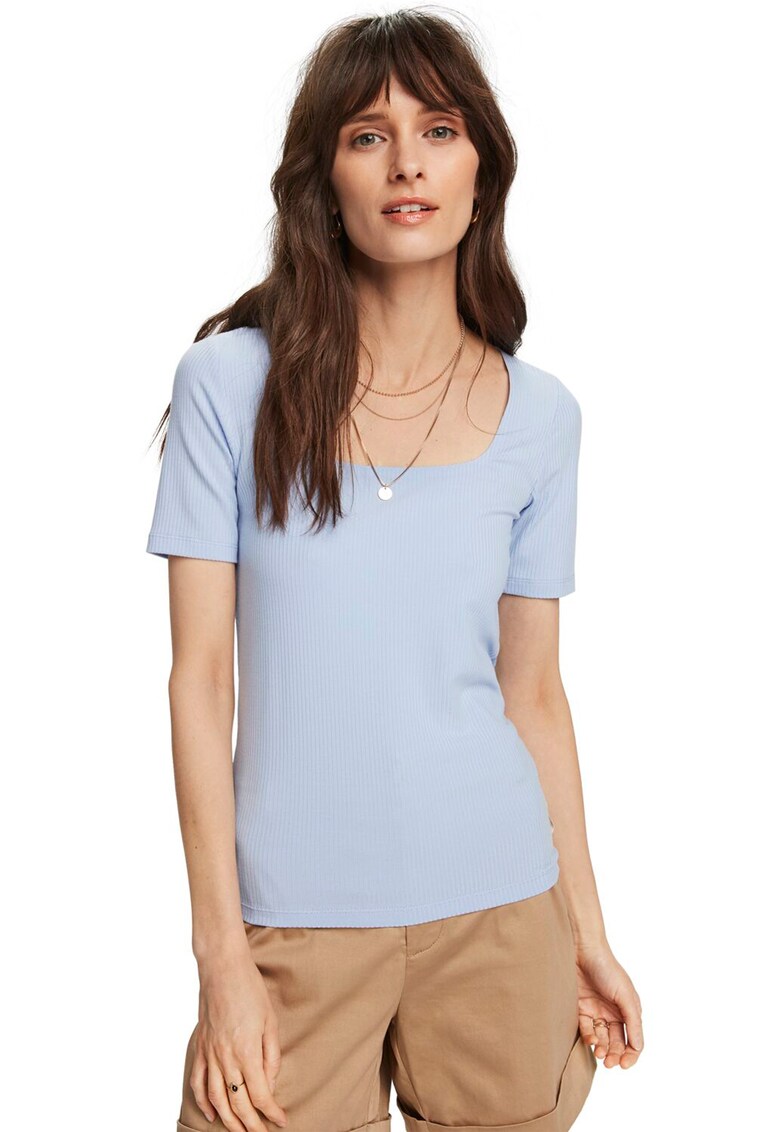 Tricou din amestec de lyocell cu decolteu amplu