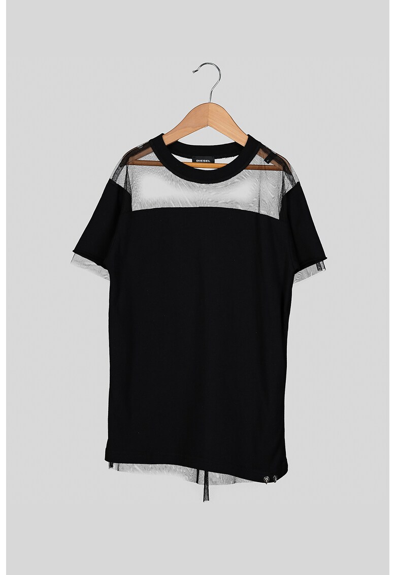 Rochie tip tricou cu terminatie asimetrica