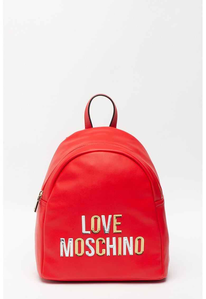 Rucsac de piele ecologica cu aplicatie logo Rucsac de piele ecologica cu aplicatie logo