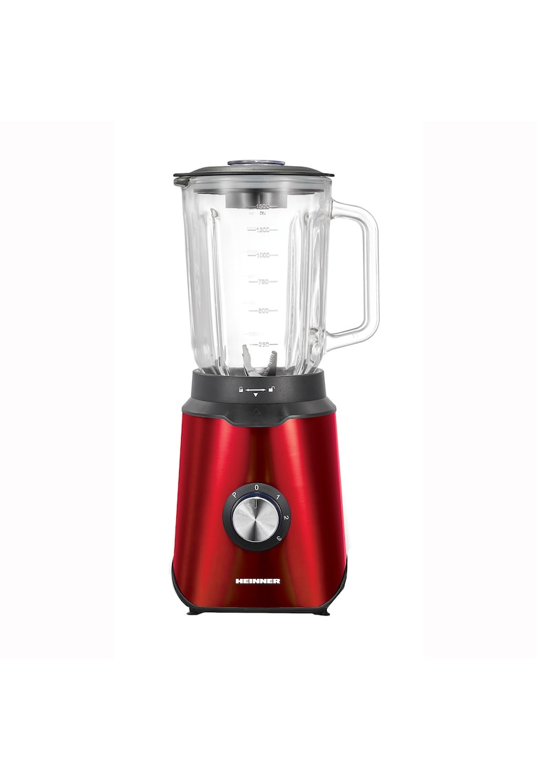 Blender de masa Vitality 1000 - 1000W - bol sticla 1.5L - 3 viteze+Pulse - 6 lame detasabile din inox - inox - rosu