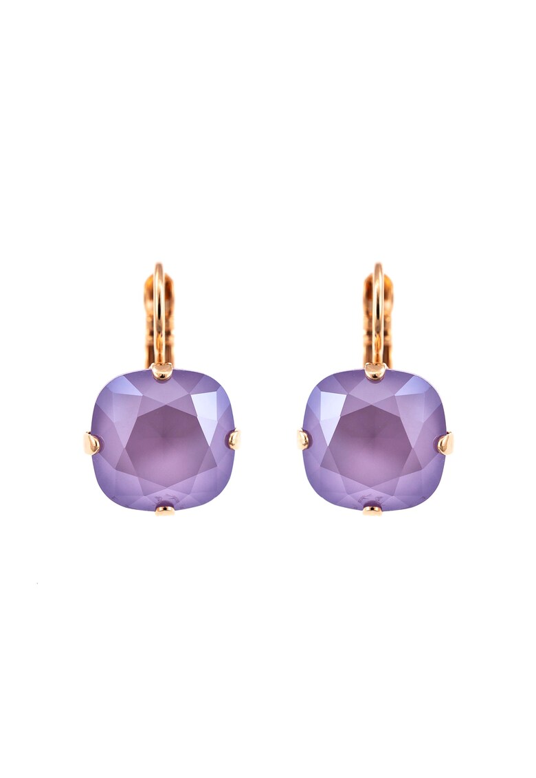 Cercei placati cu Aur roz de 24K - Cristale Swarovski - Purple Rain by Mov